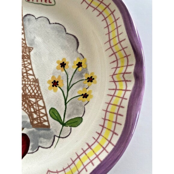 New Nathalie Lete Francophile Collection Anthropology Eiffel Tower Dinner Plate - Picture 5 of 9